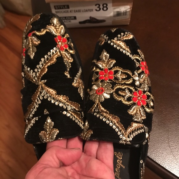 FREE PEOPLE NEW AT EASE BROCADE LOAFER SOLD OUT - Picture 4 of 8